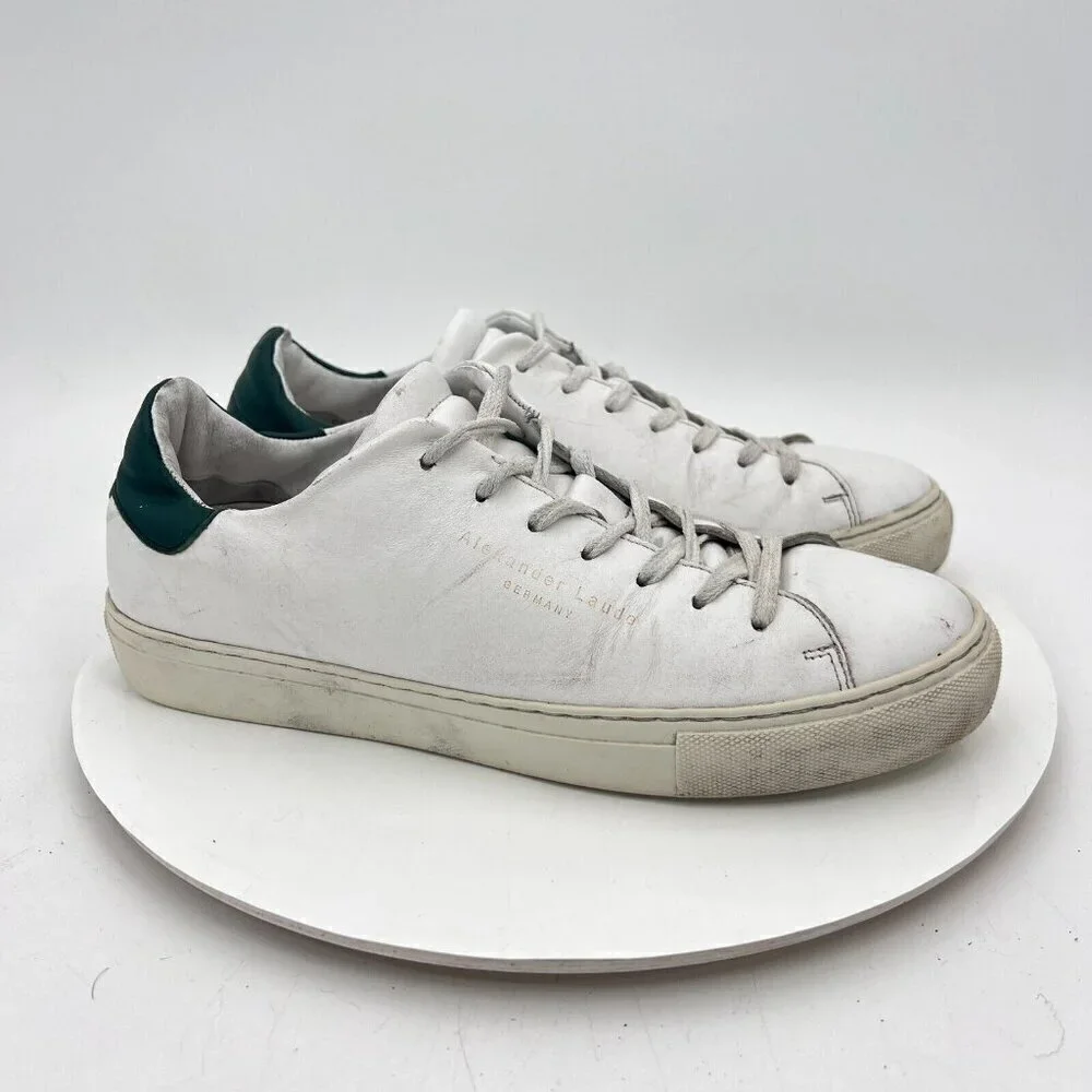 Alexander Laude Women Size EU 41 US 10 White Leather Lace Up Casual Shoes
